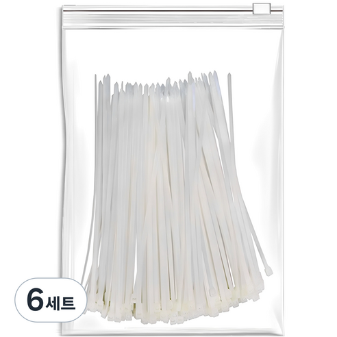 엔더 플렉시블 케이블 타이, 화이트, 6세트