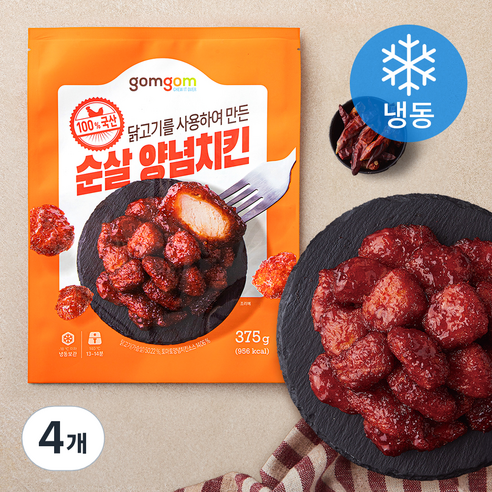 곰곰 순살 양념치킨 (냉동), 375g, 4개