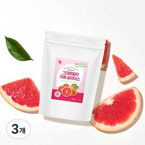 말린 그대로말린 자몽 슬라이스, 50g, 3개