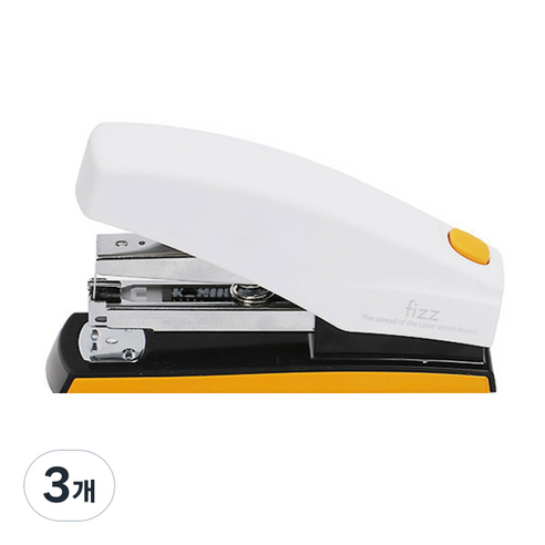 모모팝 푸쉬 원버튼 스테이플러, YELLOW, 3개