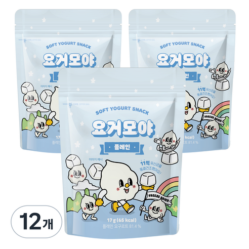 요거모야 동결건조 요거트 큐브, 플레인맛, 17g, 12개