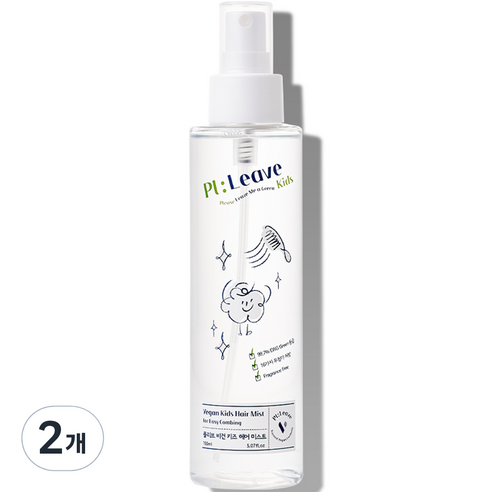 플리브 비건 키즈 헤어미스트, 150ml, 2개