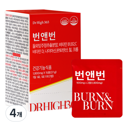 닥터하이365 번앤번 27g, 30정, 4개
