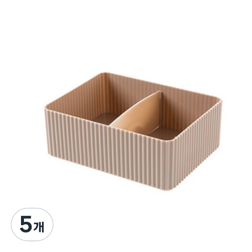 더자카 다용도 층층 화장품 정리함, 브라운, 5개