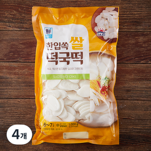 대림선 한입쏙 쌀떡국떡, 1000g, 4개