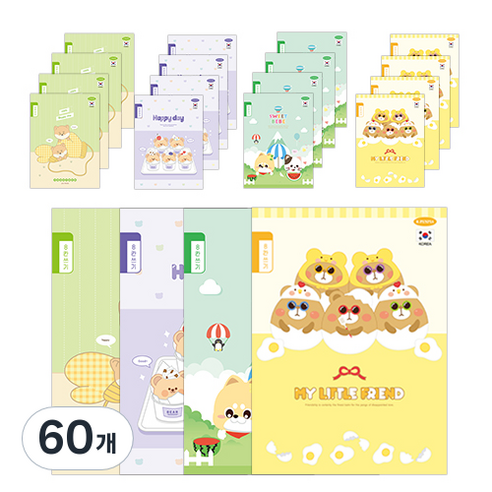 펜피아 1000 초등제본 8칸쓰기 노트, 랜덤 발송, 60개