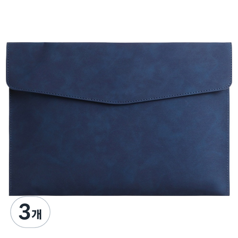 통근창고 A4 서류 파일 케이스 330 x 235 mm, 블루, 3개