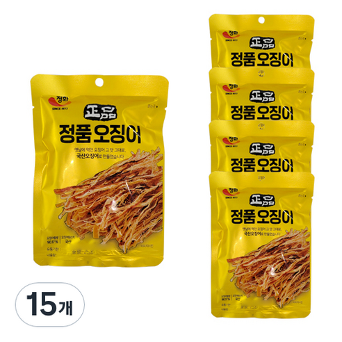 정화식품 정품오징어, 25g, 15개