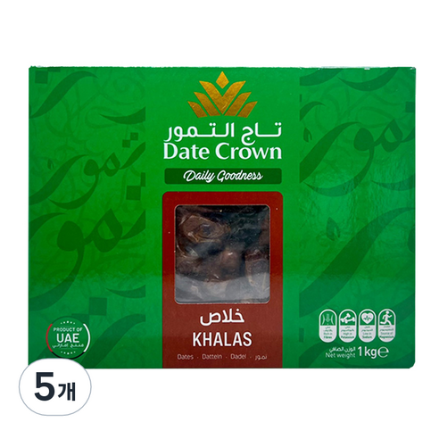 데이트크라운 칼라스 대추야자, 1kg, 5개