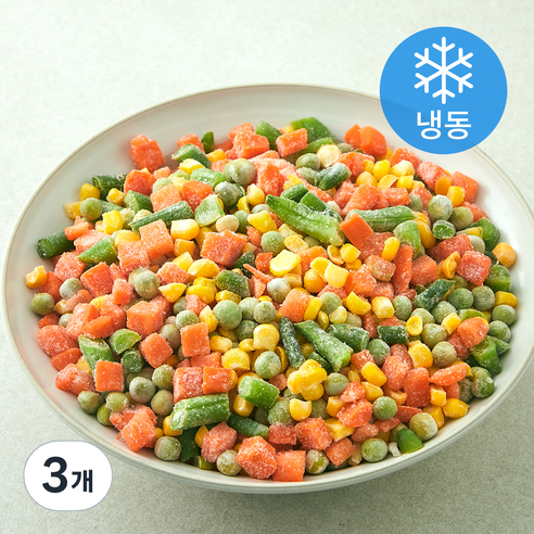 4종 혼합야채 (냉동), 3개, 1kg