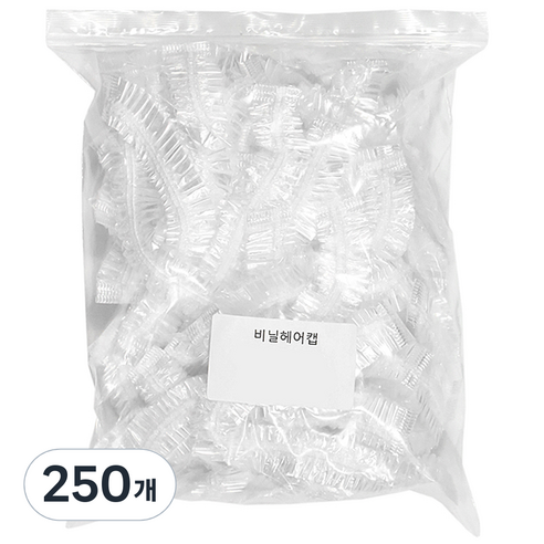 박준 비닐 헤어캡, 투명, 250개