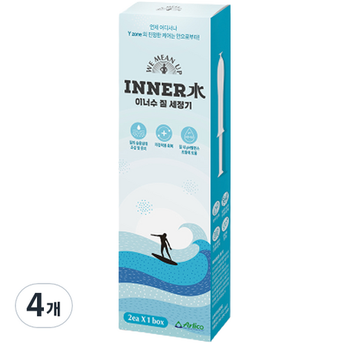 이너수 Y존케어 의료기기 질세정기 2개입, 3.4g, 4개