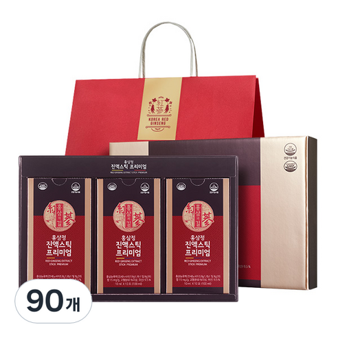 홍삼의길 홍삼정진액스틱 프리미엄 10ml x 30p + 쇼핑백, 90개