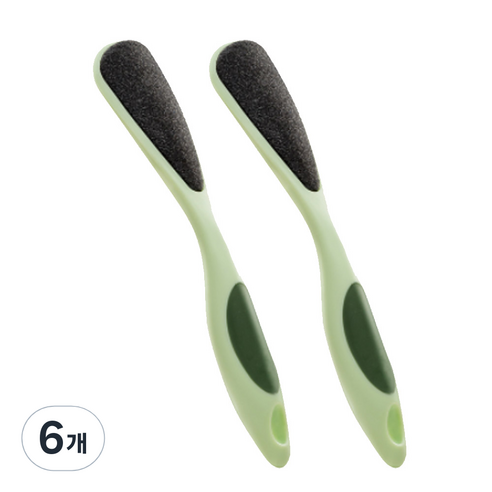 양면 풋 케어 발각질 제거기 그린, 1개입, 6개