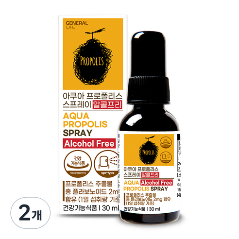 제너럴라이프 아쿠아 프로폴리스 스프레이 30ml 2개 세트 
꿀/프로폴리스