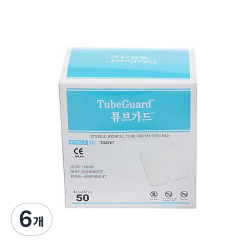 에버레이드 멸균 튜브가드 8.7 x 6.7cm 50p, 6개