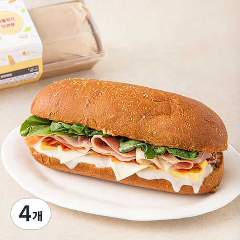 이엘후레쉬 잠봉뵈르 브라운 샌드위치, 130g, 4개