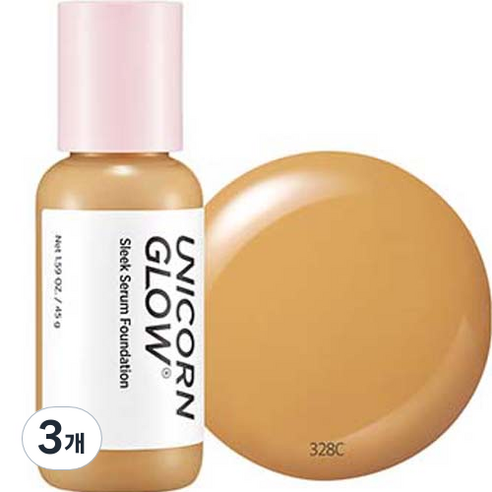 유니콘글로우 슬릭 세럼 파운데이션 45g, 328C, 3개