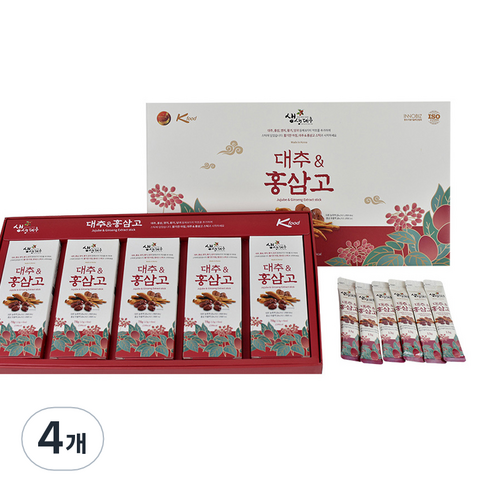 생생대추 대추 앤 홍삼고 스틱, 4개, 390g