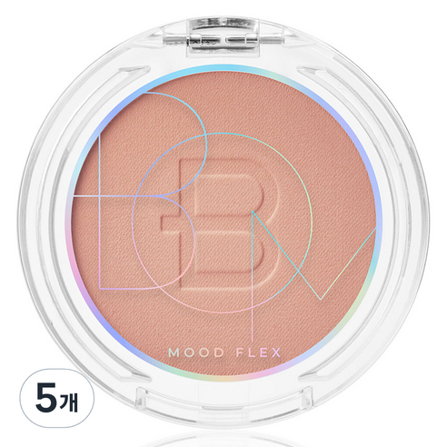 비오엠 무드 플렉스 파우더 블러쉬 4.3g, 02 BEIGE ROSE, 5개