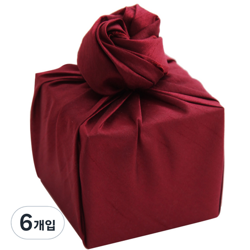 봄91 623 실크 홑보자기 45 x 45 cm, 버건디, 6개입