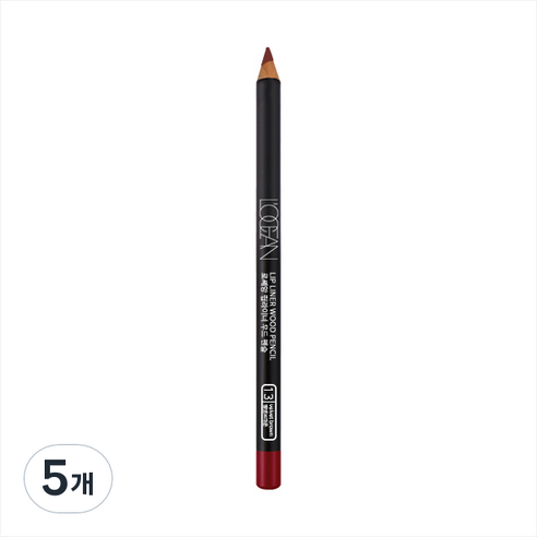 로쎄앙 립라이너 우드 펜슬 4 x 150 mm, 13호 벨벳브라운, 5개
