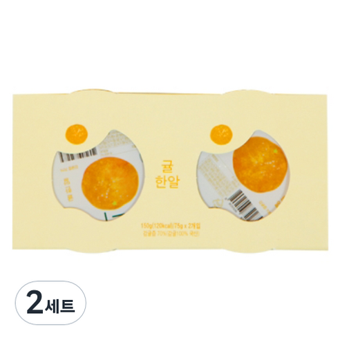 에코맘의산골이유식 유아용 산골푸딩 2p, 귤한알, 150g, 2세트