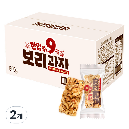 한입 쏙 9곡 보리과자, 800g, 2개