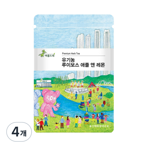아름드레 삼각티백 유기농 루이보스애플앤레몬, 1.5g, 25개입, 4개