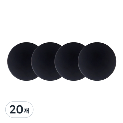 루덴스 방문 콕 방지 도어가드 라운드 쿠션, 20개, 블랙
