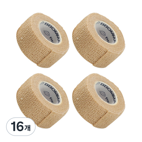 뽀마 자가점착 탄력밴드 베이지 2.5cm, 1개입, 16개
