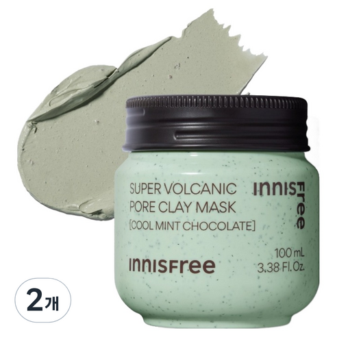 이니스프리 수퍼 화산송이 모공 마스크팩 100ml 쿨 민트 초콜릿, 1개입, 2개