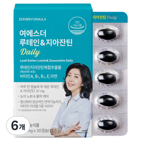 에스더포뮬러 여에스더 루테인 & 지아잔틴 Daily 13.5g, 30정, 6개
