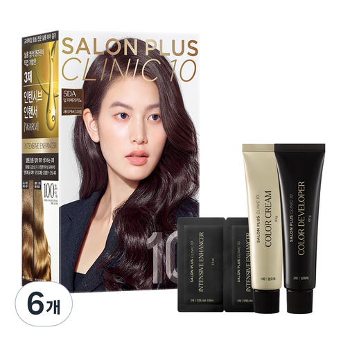 미쟝센 살롱 PLUS CLINIC 10 염색제, 딥아메리카노, 6개