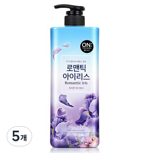 온더바디 플라워 로맨틱 아이리스 바디워시 꽃향, 900g, 5개