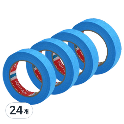 iQIHAN 칼라 마스킹 테이프 파랑 20 mm x 20 m, 24개