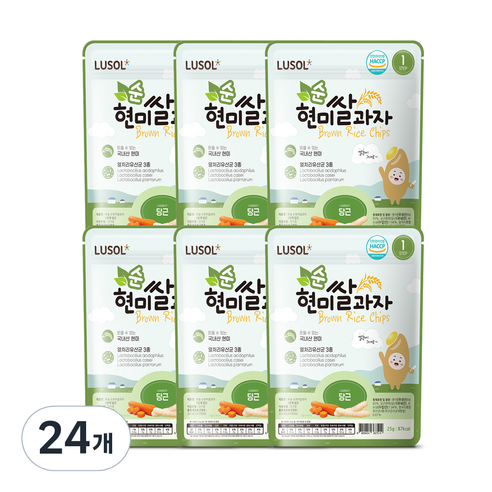 루솔 현미쌀과자, 당근, 24개