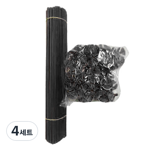 마켓감성 멀티컬러 풍선 홀더 100p + 막대 100p 세트, 블랙, 4세트