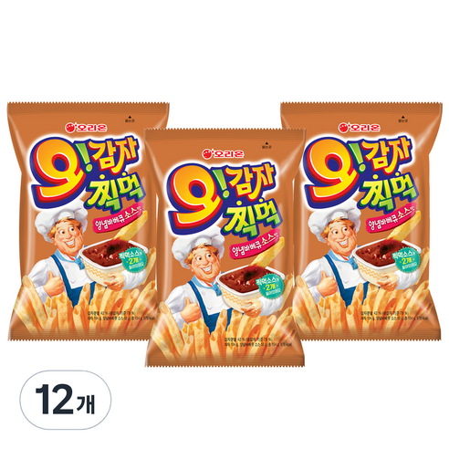 오리온 오감자 딥바베큐 스낵, 154g, 12개