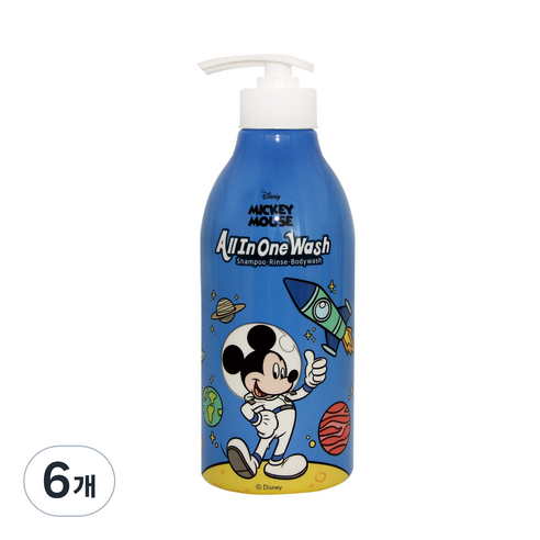 위니치 유아용 미키 올인원 워시, 500ml, 6개