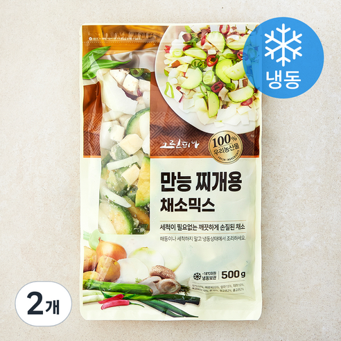 그린피아 만능 찌개용 채소믹스 (냉동), 2개, 500g