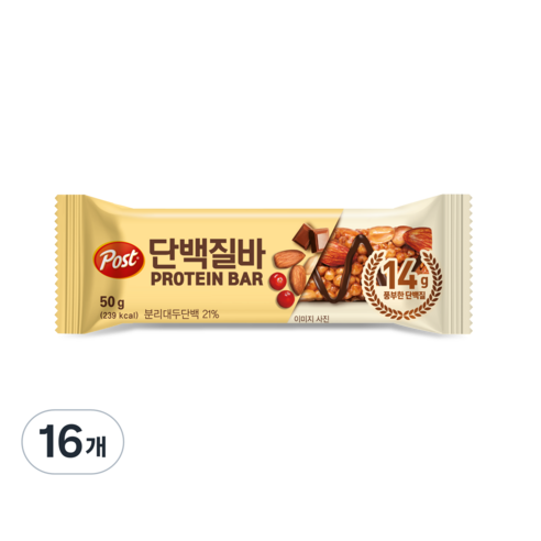 포스트 단백질바, 16개, 50g