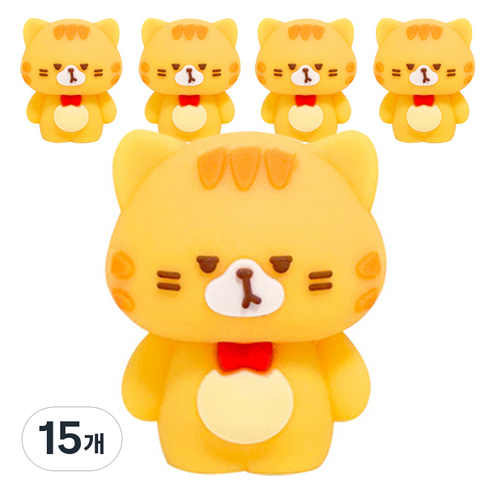 고양이 연필깎이, 노랑, 15개