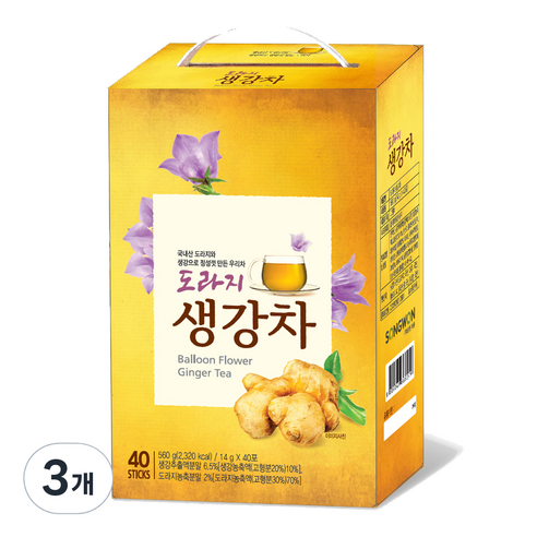 우리차 도라지생강차, 14g, 40개입, 3개
