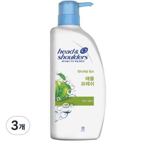 헤드앤숄더 애플 프레쉬 린스 애플향, 550ml, 3개