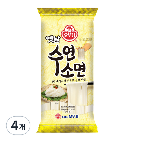 오뚜기 옛날 수연소면, 300g, 4개