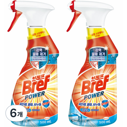 브레프 파워 욕실 세정제, 500ml, 6개