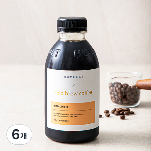 훔볼트 예가체프 블렌드 콜드브루 커피, 6개, 500ml