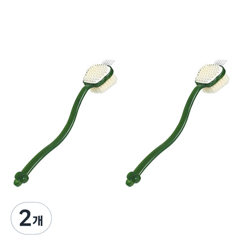 알로데 쾌적한 마사지 샤워 양면 브러쉬, TYPE01 그린, 2개입, 2개