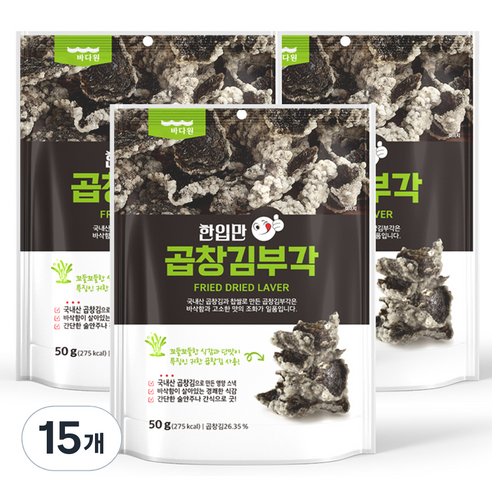 바다원 한입만 곱창김부각, 50g, 15개